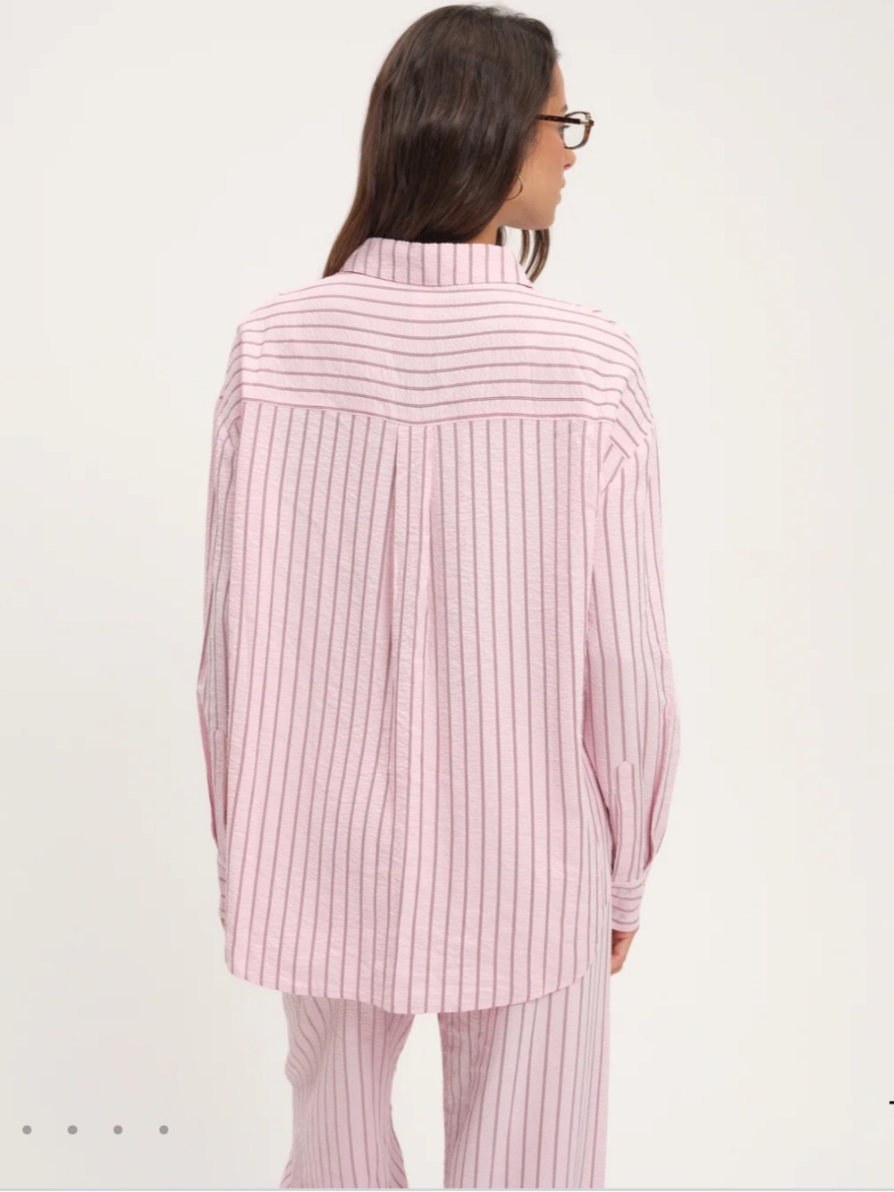 For Love & Lemons Mindy Button-Down Shirt Pink Size XS - Picture 2 of 9